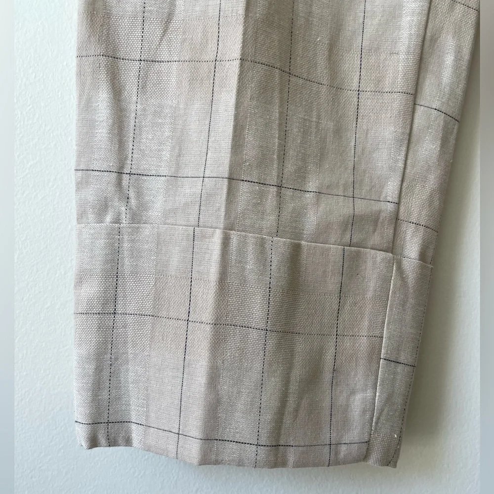 Zara linen cotton blend cropped pants. Size S.